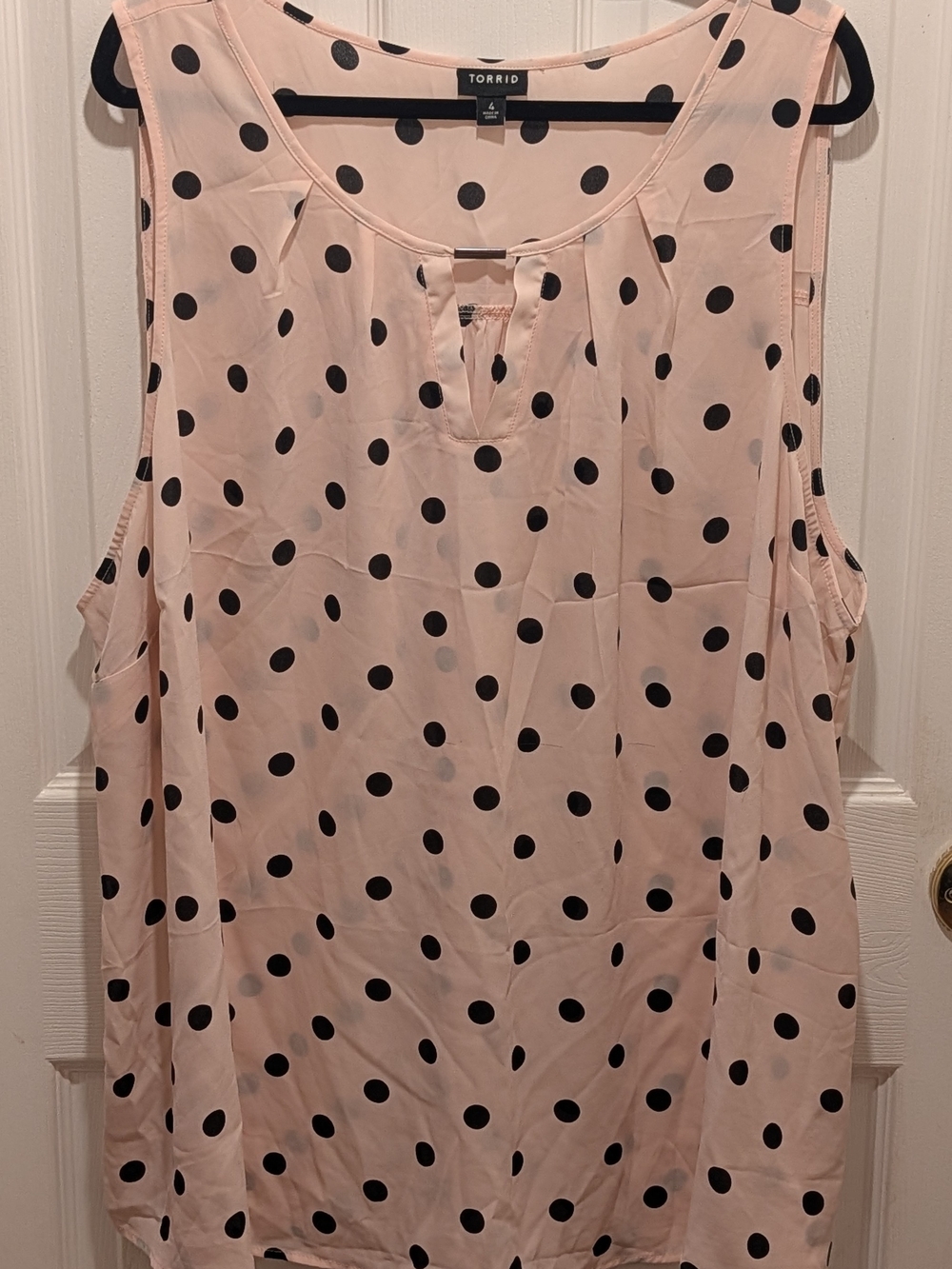 Torrid Blush Pink Polka Dot Sleeveless Camisole